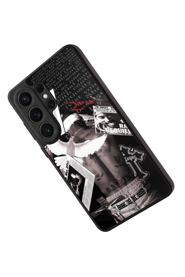 Samsung Galaxy S26 Ultra Uyumlu Tupac Tasarımlı Glossy Premium Kılıf