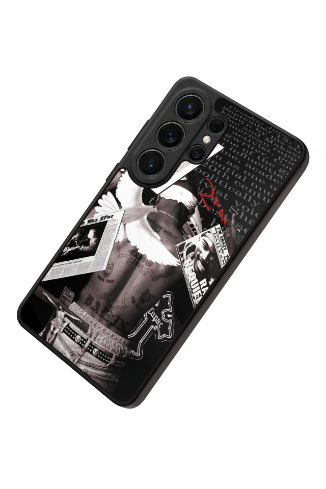 Samsung Galaxy S26 Ultra Uyumlu Tupac Tasarımlı Glossy Premium Kılıf