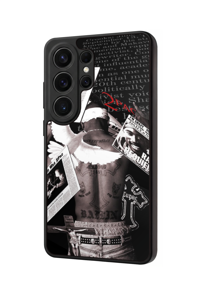 Samsung Galaxy S26 Ultra Uyumlu Tupac Tasarımlı Glossy Premium Kılıf