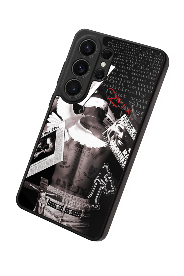 Samsung Galaxy S26 Ultra Uyumlu Tupac Tasarımlı Glossy Premium Kılıf