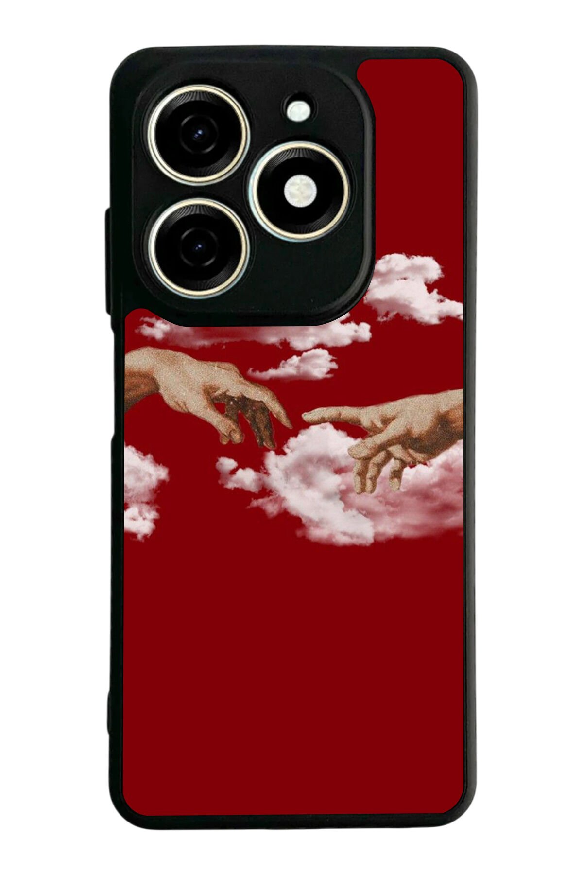 Tecno Spark 20/20C Uyumlu Kirmizi Tasarımlı Glossy Premium Kılıf