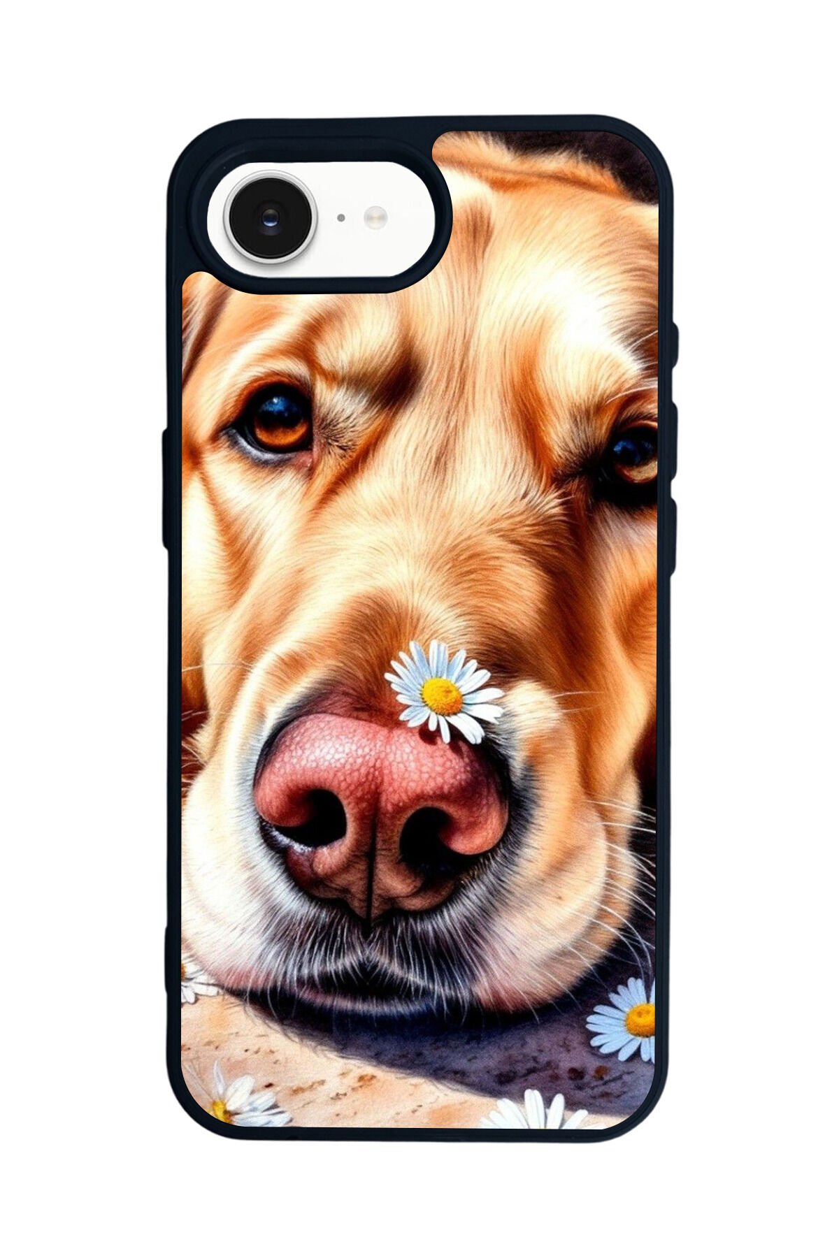 iPhone 16E Uyumlu Golden Kopek Tasarımlı Glossy Premium Kılıf