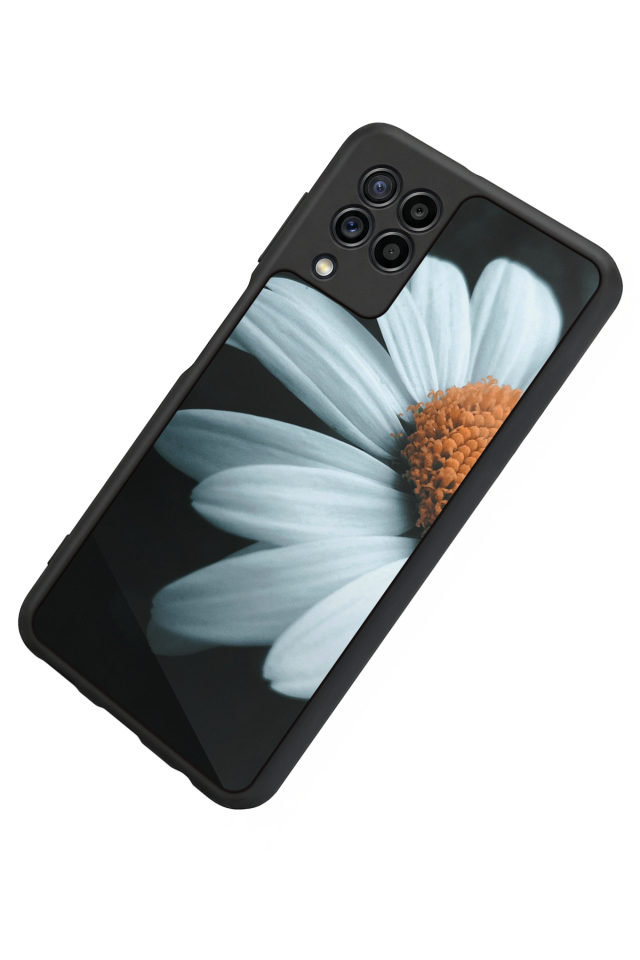 Samsung Galaxy M32 Uyumlu Cicek Tasarımlı Glossy Premium Kılıf