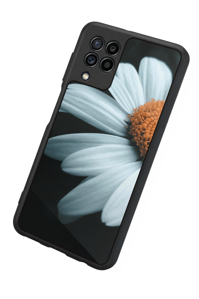 Samsung Galaxy M32 Uyumlu Cicek Tasarımlı Glossy Premium Kılıf
