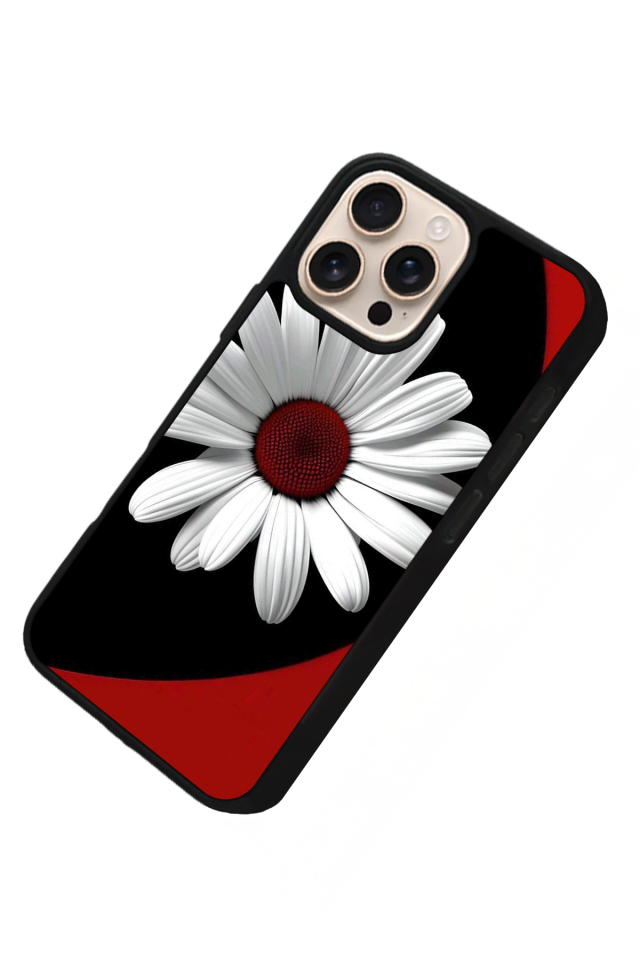 iPhone 15 Pro Max Uyumlu Cicek Tasarımlı Glossy Premium Kılıf