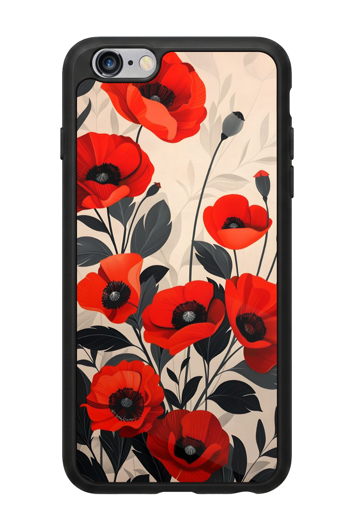 iPhone 6 Plus Uyumlu Floral Tasarımlı Glossy Premium Kılıf