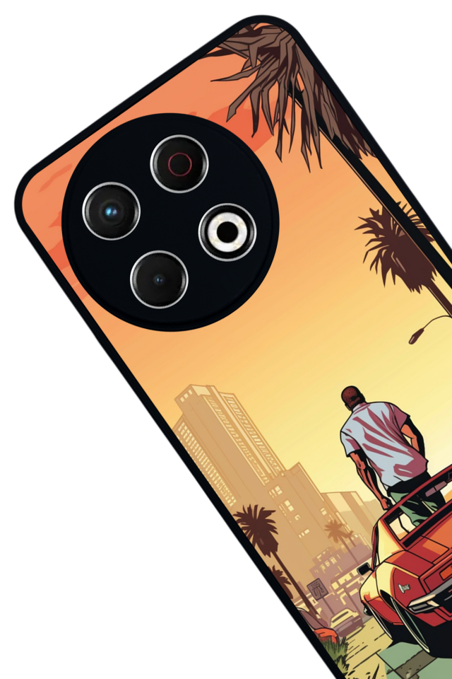 Tecno Spark 30 Pro Uyumlu GTA Tasarımlı Glossy Premium Kılıf