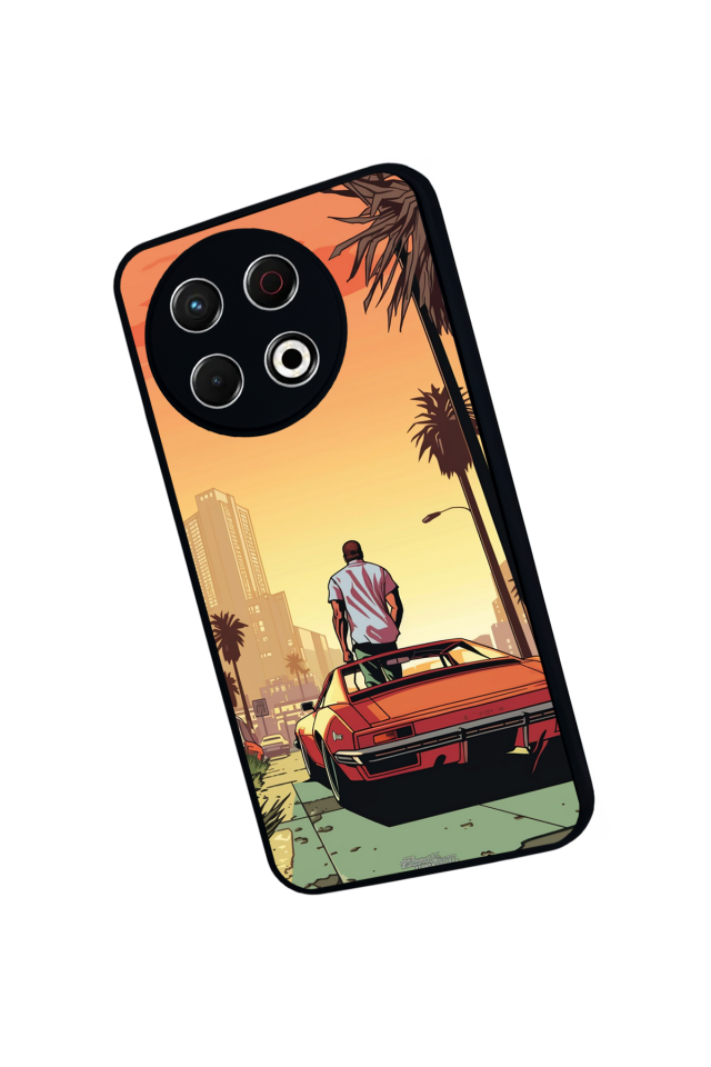 Tecno Spark 30 Pro Uyumlu GTA Tasarımlı Glossy Premium Kılıf