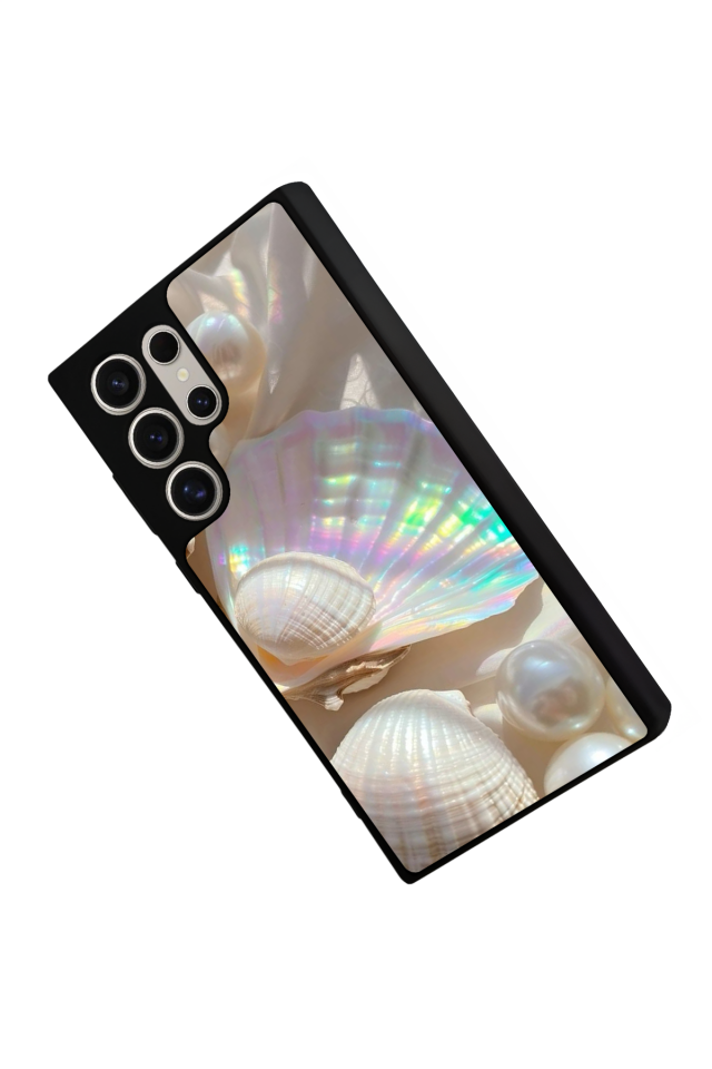 Samsung Galaxy S22 Ultra Uyumlu  İnci Tasarımlı Glossy Premium Kılıf