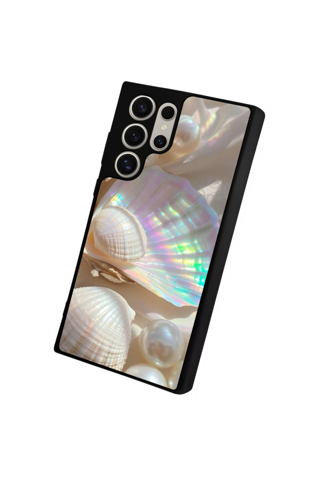 Samsung Galaxy S22 Ultra Uyumlu  İnci Tasarımlı Glossy Premium Kılıf