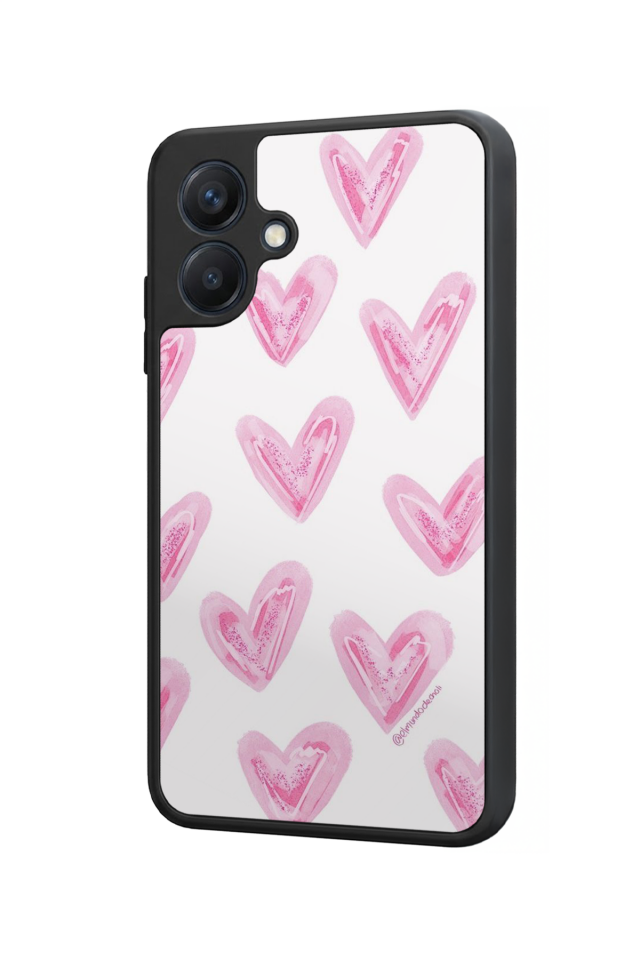 Samsung Galaxy A07 Uyumlu Kalp Love Tasarımlı Glossy Premium Kılıf