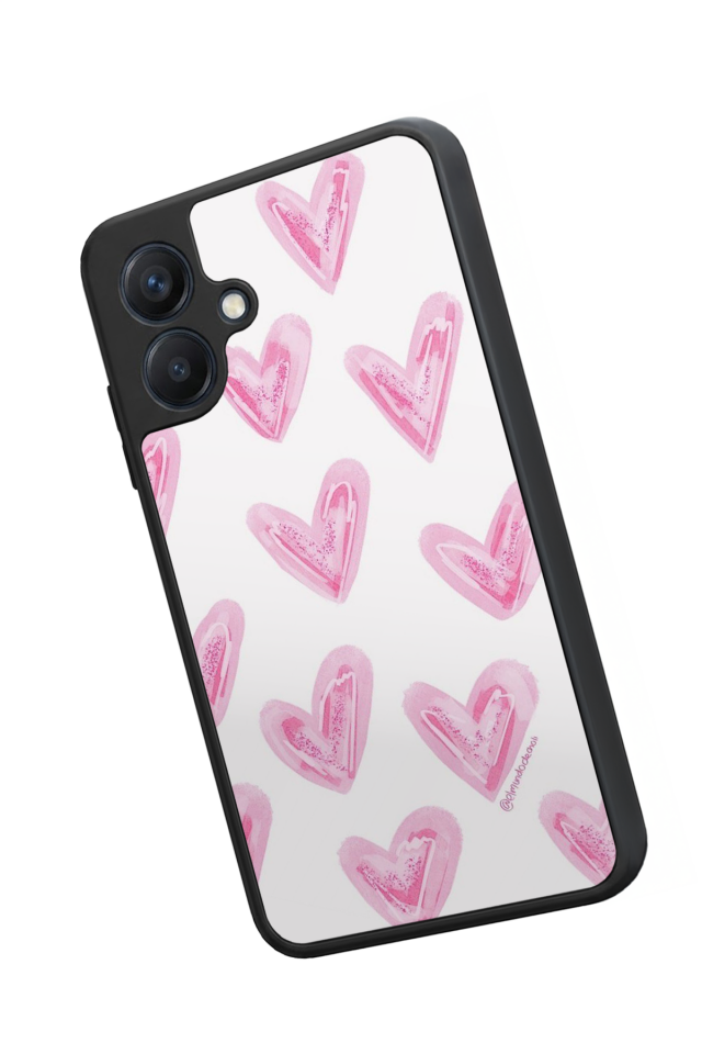 Samsung Galaxy A07 Uyumlu Kalp Love Tasarımlı Glossy Premium Kılıf