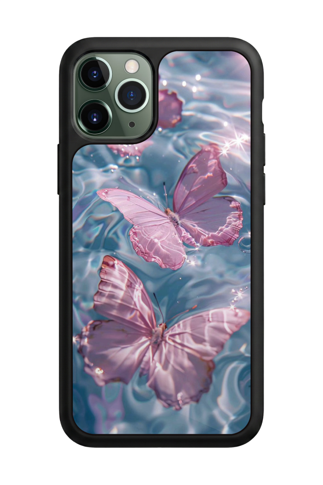 iPhone 11 Pro Uyumlu Kelebek Tasarımlı Glossy Premium Kılıf