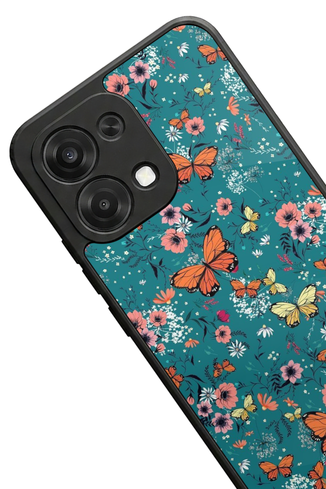 Oppo A6 Pro Uyumlu Kelebek Tasarımlı Glossy Premium Kılıf