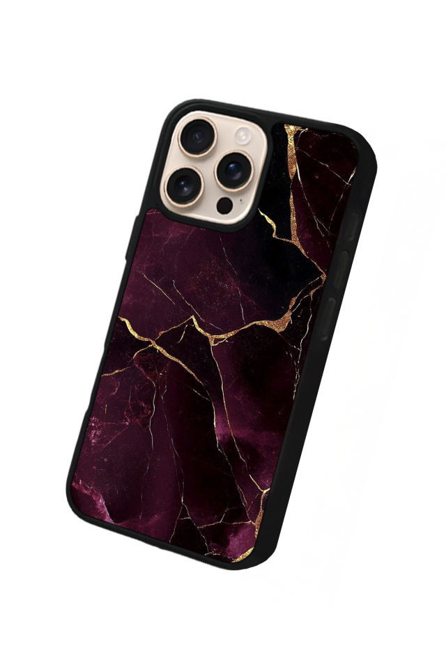 iPhone 16 Pro Max Uyumlu Mermer Marble Tasarımlı Glossy Premium Kılıf