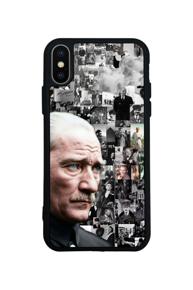 iPhone X/ XS Uyumlu Mustafa Kemal Ataturk Tasarımlı Glossy Premium Kılıf