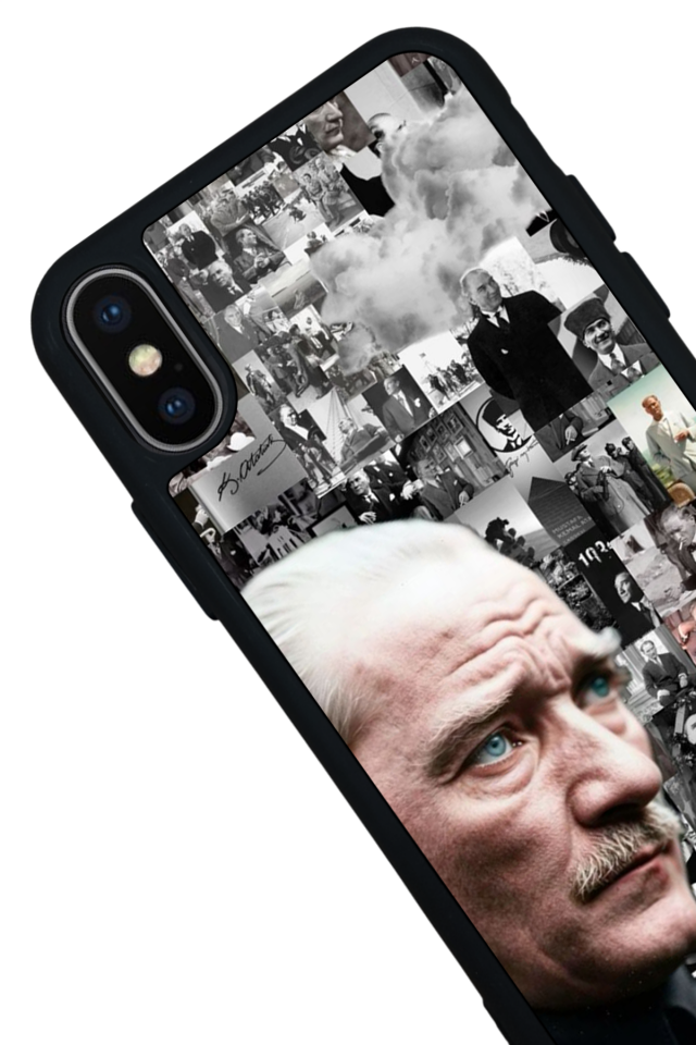iPhone X/ XS Uyumlu Mustafa Kemal Ataturk Tasarımlı Glossy Premium Kılıf