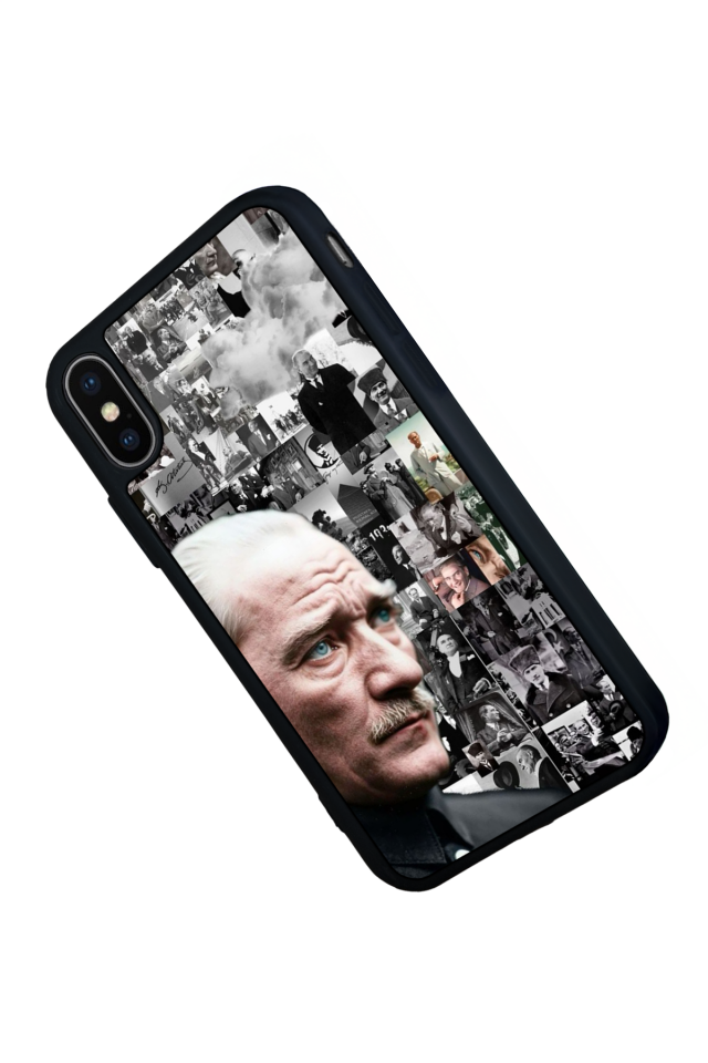 iPhone X/ XS Uyumlu Mustafa Kemal Ataturk Tasarımlı Glossy Premium Kılıf