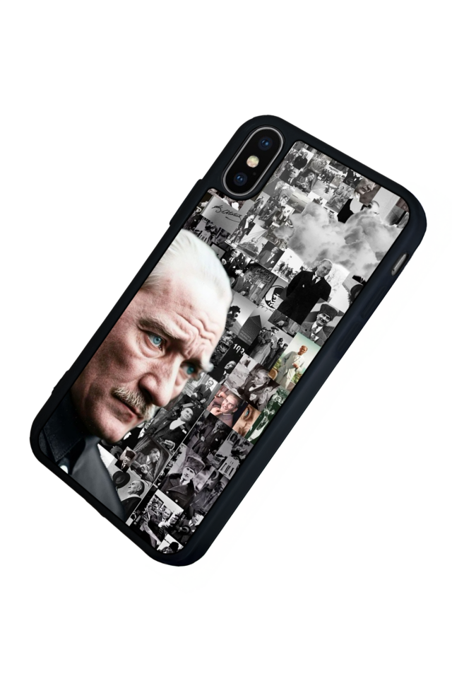 iPhone X/ XS Uyumlu Mustafa Kemal Ataturk Tasarımlı Glossy Premium Kılıf