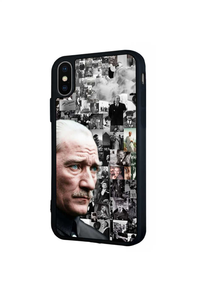 iPhone X/ XS Uyumlu Mustafa Kemal Ataturk Tasarımlı Glossy Premium Kılıf