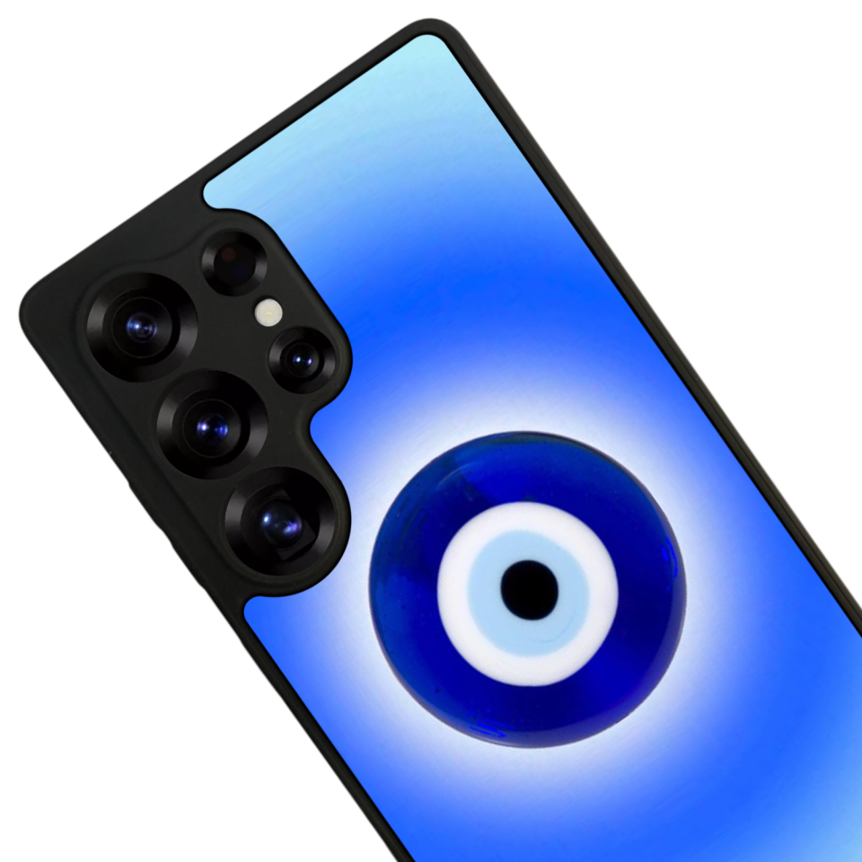 Samsung Galaxy S25 Ultra Uyumlu Nazar Tasarımlı Glossy Premium Kılıf