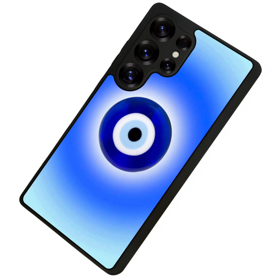 Samsung Galaxy S25 Ultra Uyumlu Nazar Tasarımlı Glossy Premium Kılıf