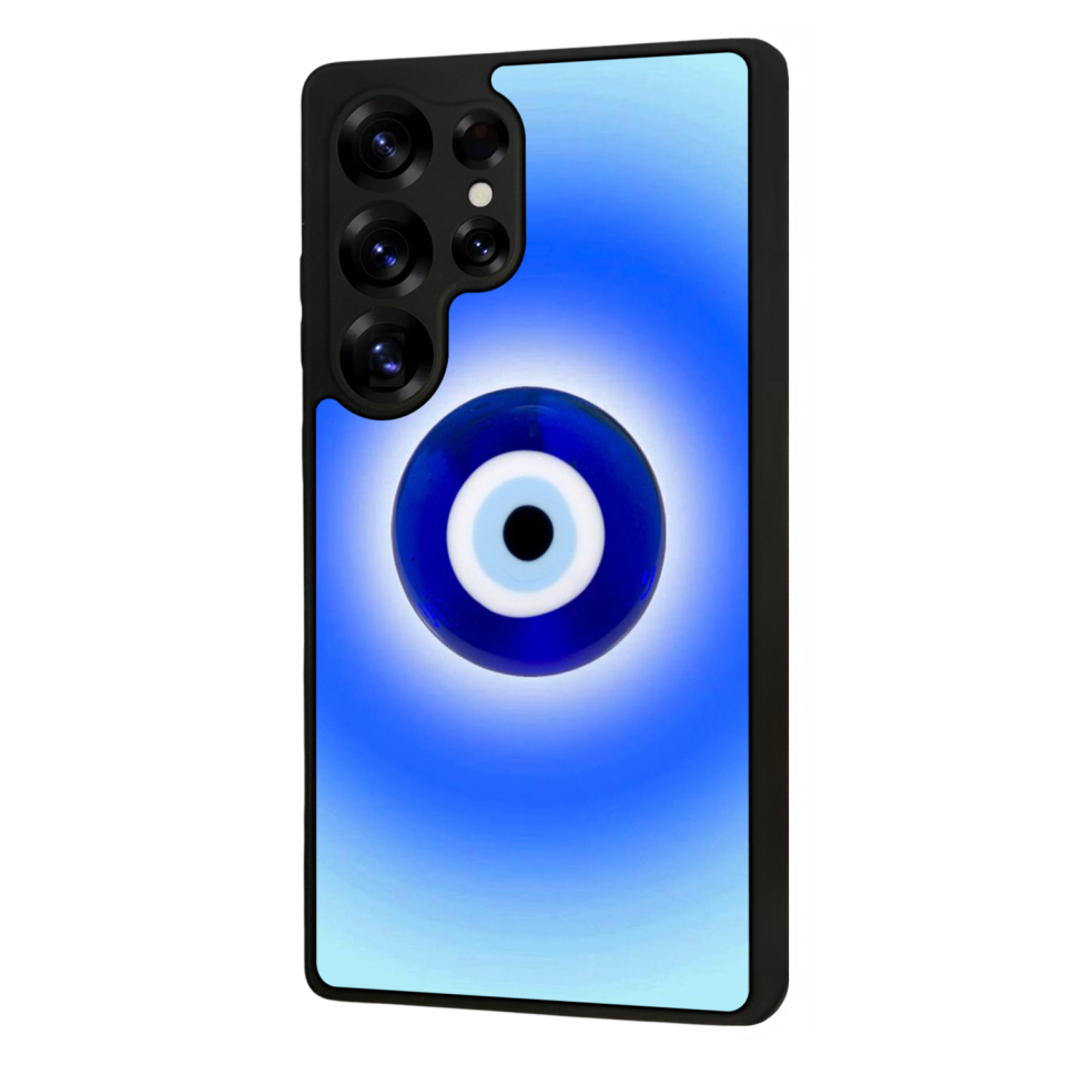 Samsung Galaxy S25 Ultra Uyumlu Nazar Tasarımlı Glossy Premium Kılıf