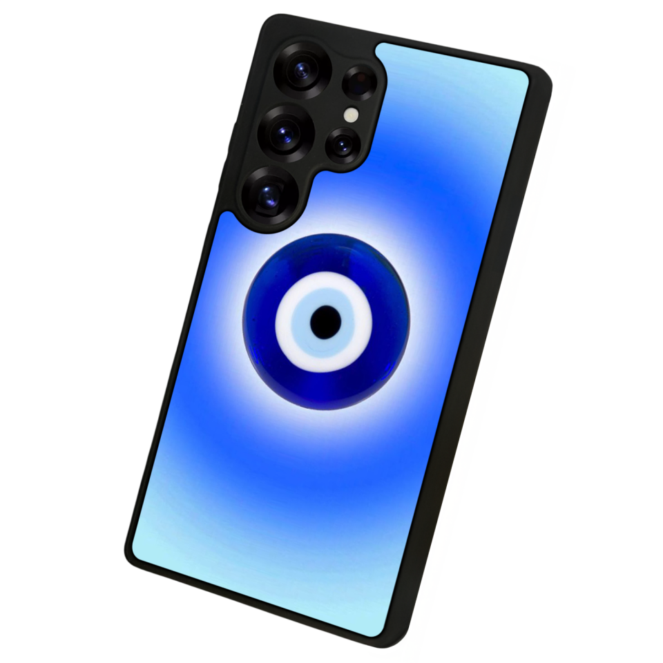 Samsung Galaxy S25 Ultra Uyumlu Nazar Tasarımlı Glossy Premium Kılıf