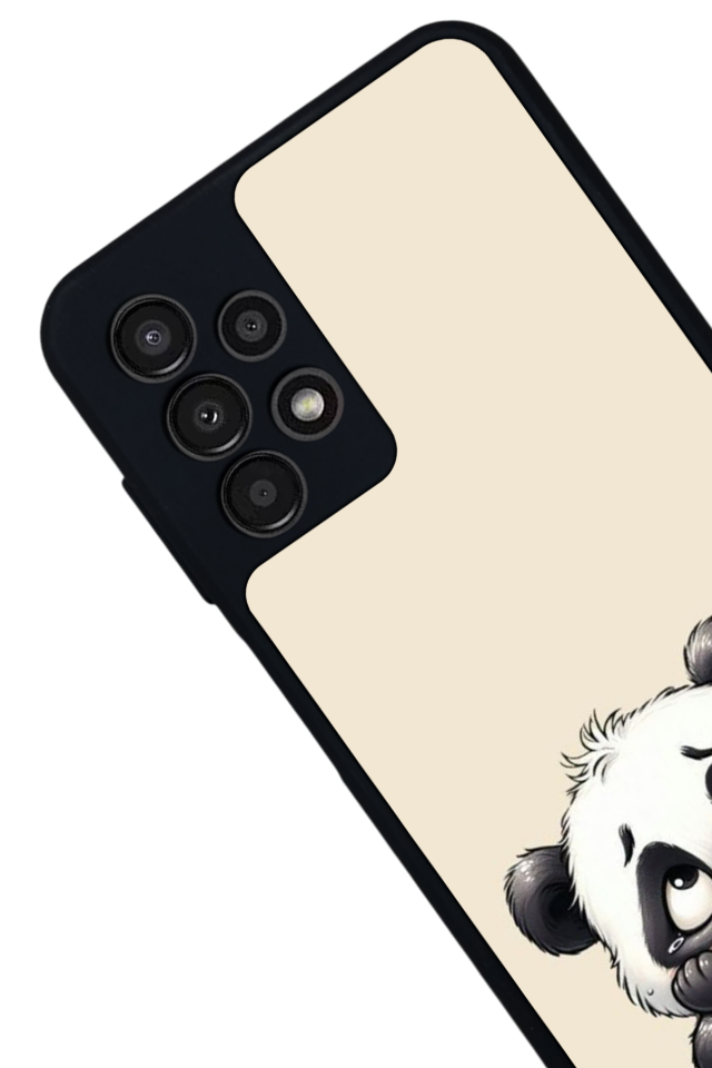 Samsung Galaxy A13 Uyumlu Panda Tasarımlı Glossy Premium Kılıf