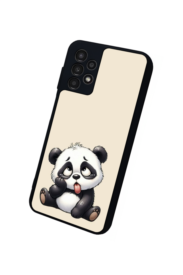 Samsung Galaxy A13 Uyumlu Panda Tasarımlı Glossy Premium Kılıf