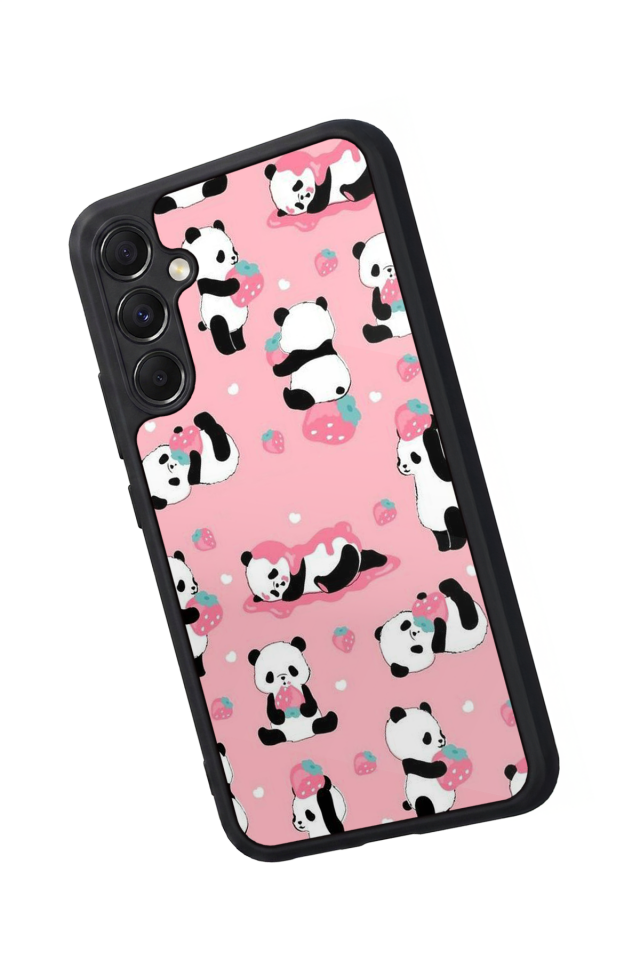 Samsung Galaxy M34 Uyumlu Panda Tasarımlı Glossy Premium Kılıf