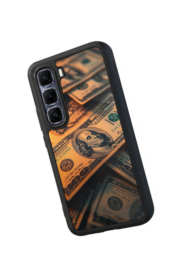 Infinix Hot 60 Pro Plus Uyumlu Para Tasarımlı Glossy Premium Kılıf