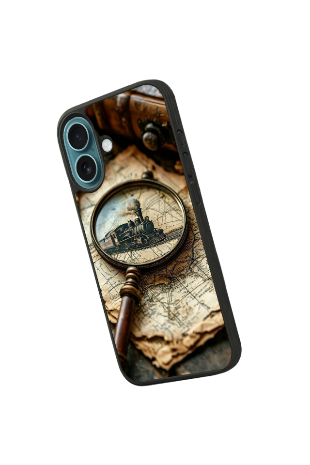 iPhone 16 Plus Uyumlu Pusula Tasarımlı Glossy Premium Kılıf