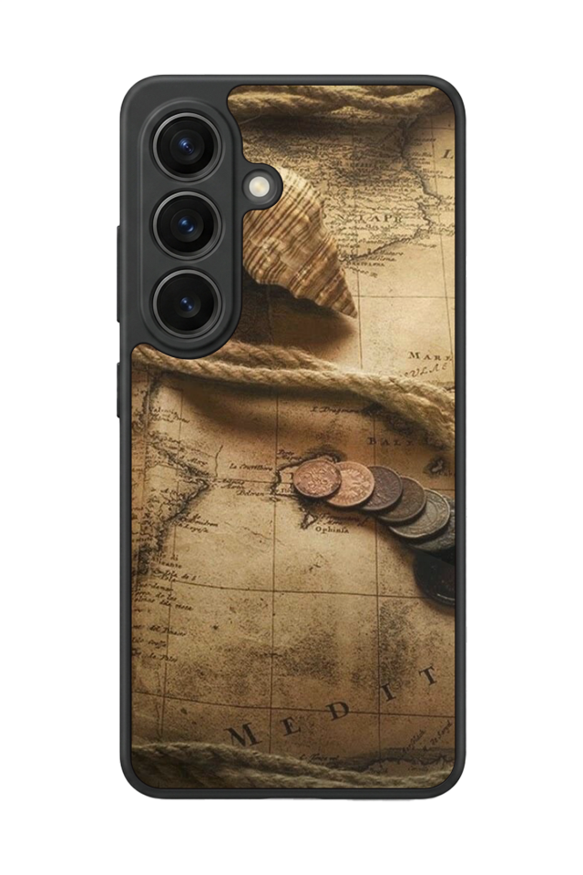 Samsung Galaxy S26 Uyumlu Pusula Tasarımlı Glossy Premium Kılıf
