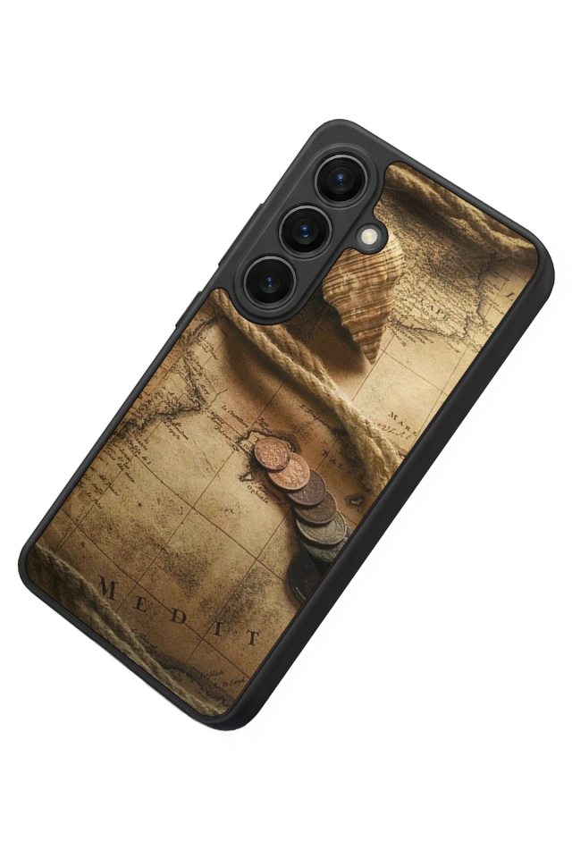 Samsung Galaxy S26 Uyumlu Pusula Tasarımlı Glossy Premium Kılıf