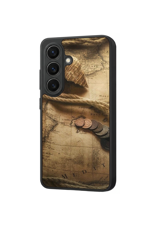 Samsung Galaxy S26 Uyumlu Pusula Tasarımlı Glossy Premium Kılıf