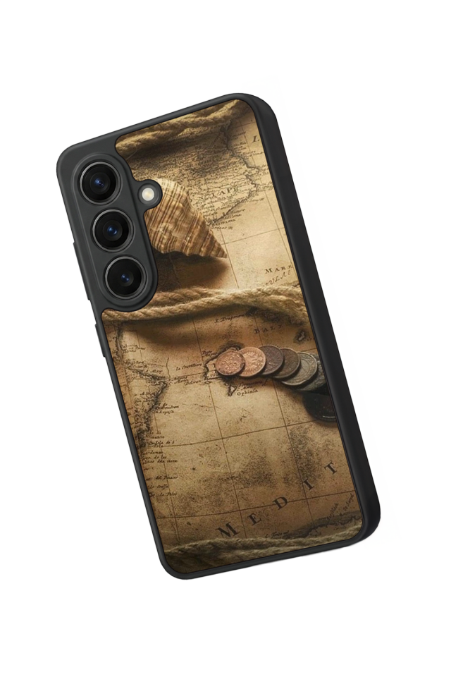 Samsung Galaxy S26 Uyumlu Pusula Tasarımlı Glossy Premium Kılıf