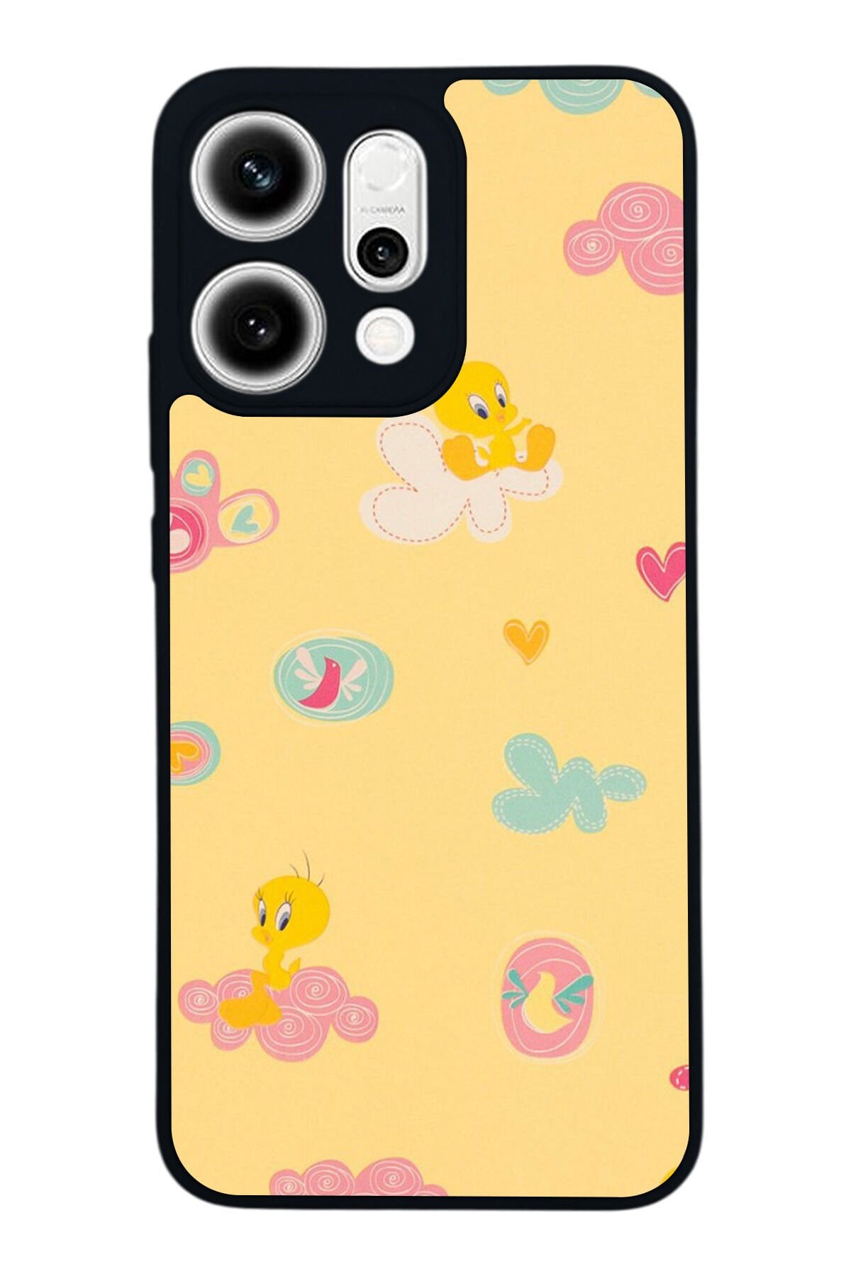 Oppo Reno 14 Uyumlu Tweety Tasarımlı Glossy Premium Kılıf