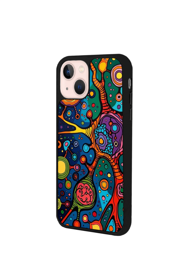 iPhone 13 Mini Uyumlu Abstract Tasarımlı Glossy Premium Kılıf