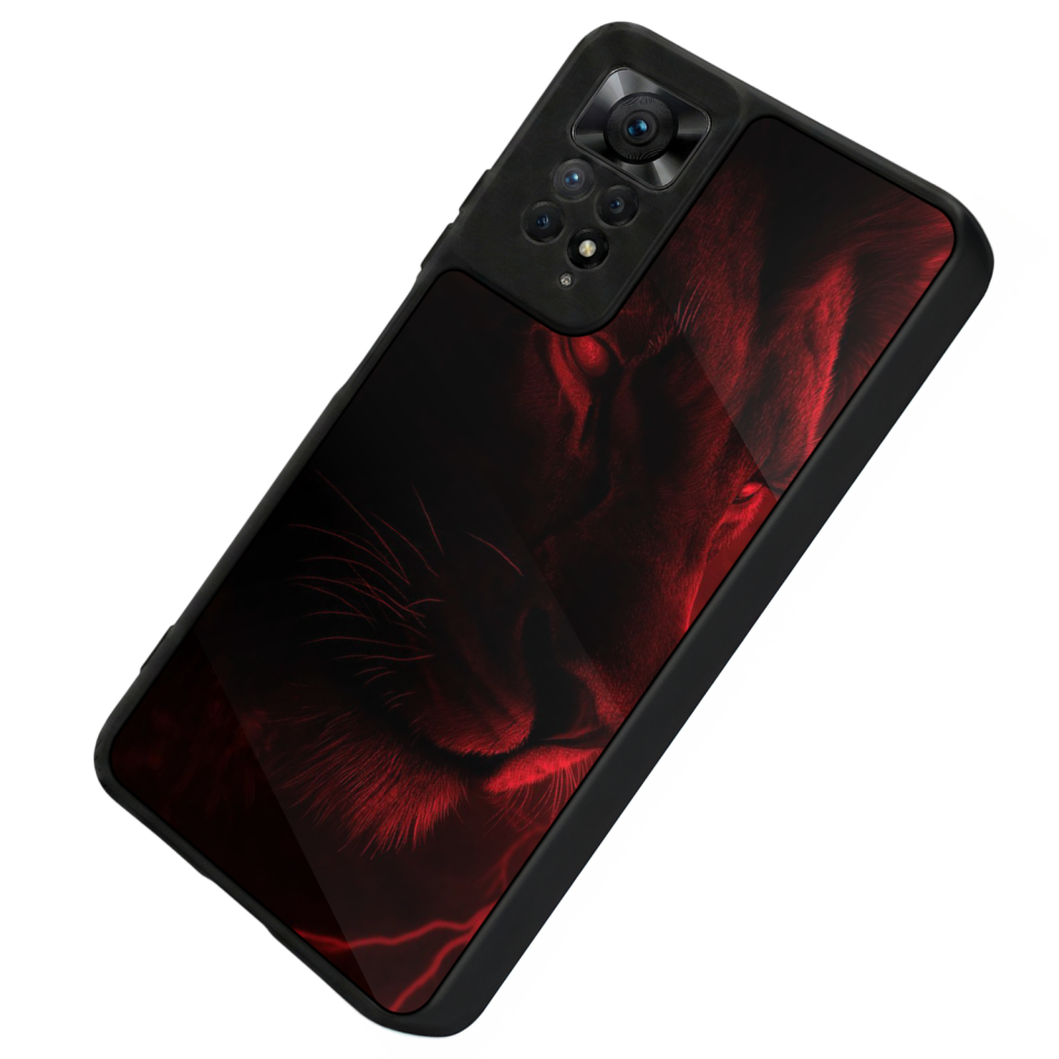 Xiaomi Redmi Note 12 Pro Uyumlu Aslan Tasarımlı Glossy Premium Kılıf