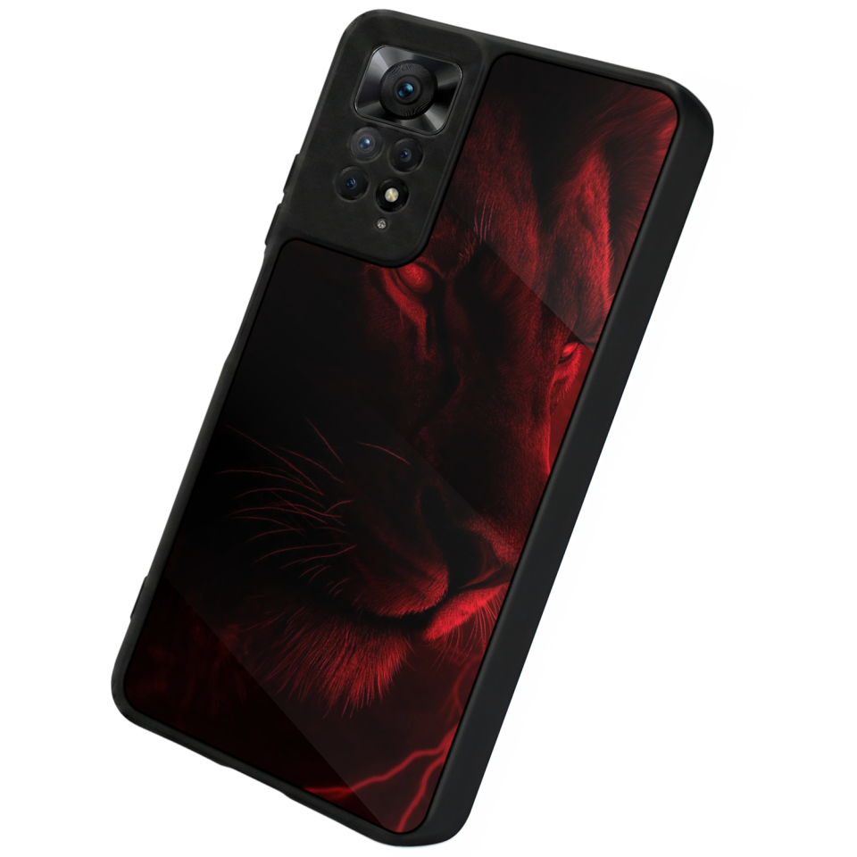 Xiaomi Redmi Note 12 Pro Uyumlu Aslan Tasarımlı Glossy Premium Kılıf