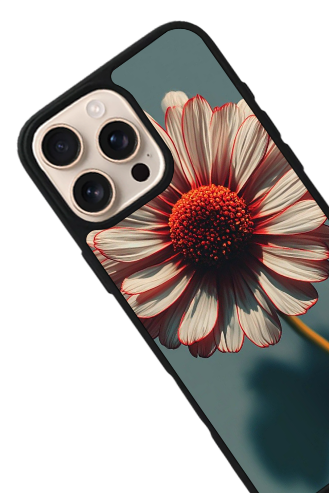 iPhone 15 Pro Max Uyumlu Cicek Tasarımlı Glossy Premium Kılıf
