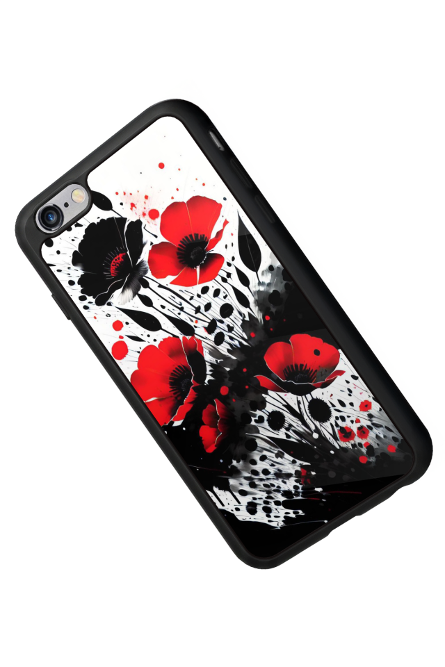 iPhone 6 Plus Uyumlu Floral Tasarımlı Glossy Premium Kılıf
