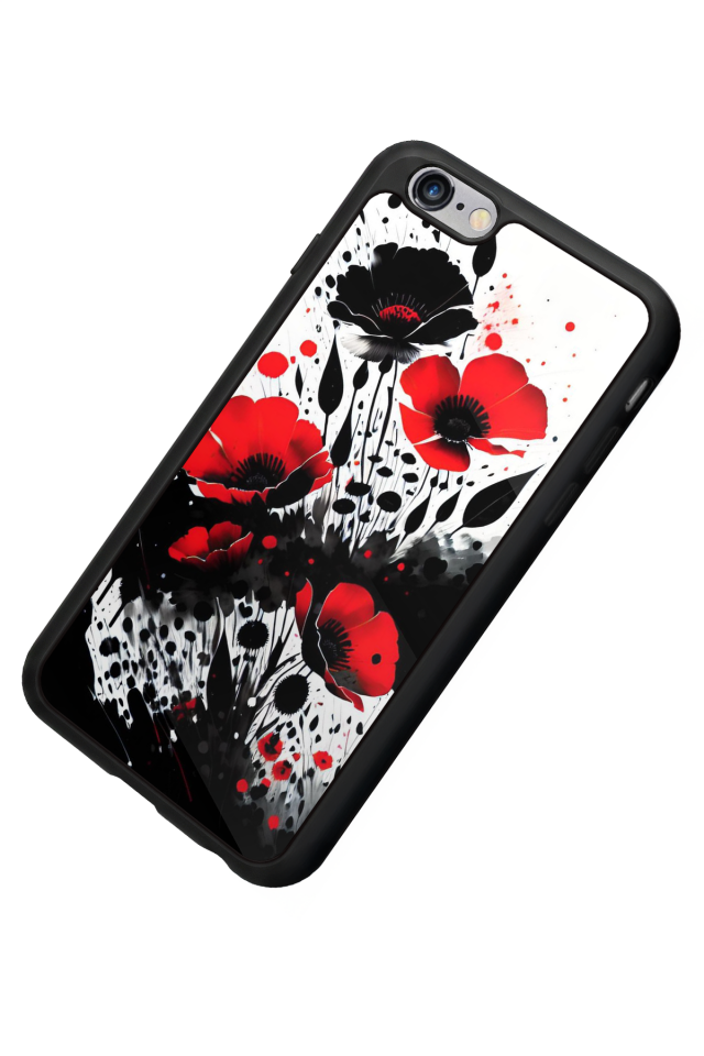 iPhone 6 Plus Uyumlu Floral Tasarımlı Glossy Premium Kılıf