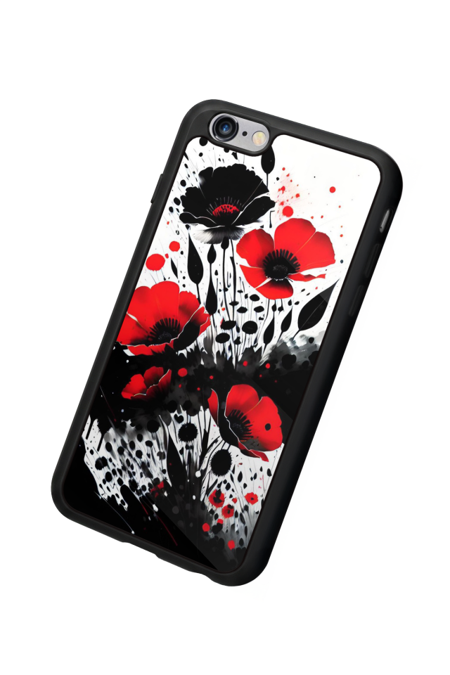 iPhone 6 Plus Uyumlu Floral Tasarımlı Glossy Premium Kılıf