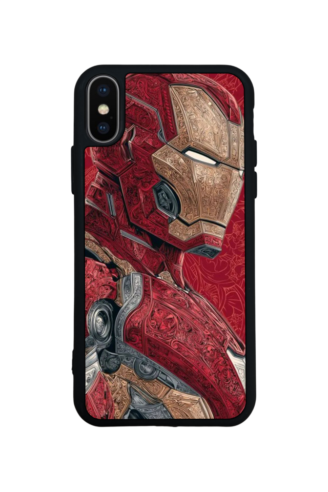 iPhone XS Max Uyumlu  Iron Man ( Demir Adam ) Tasarımlı Glossy Premium Kılıf