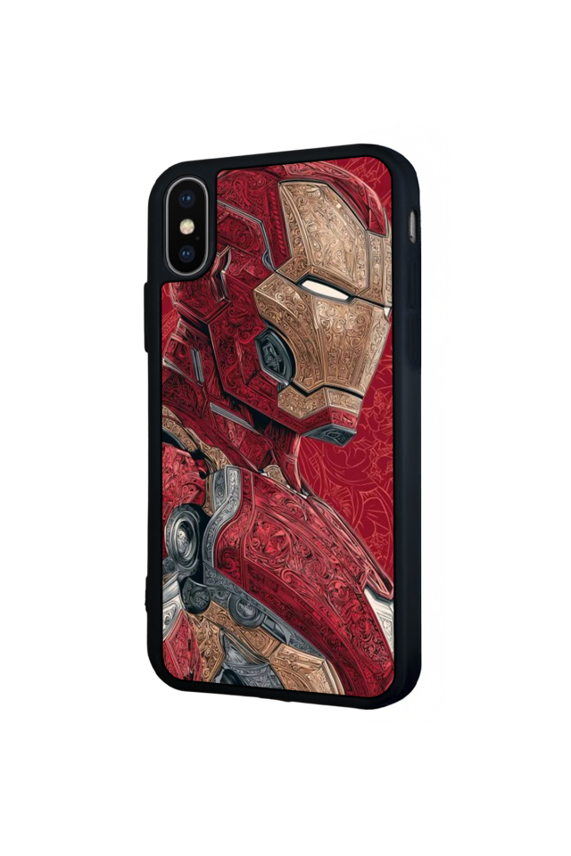 iPhone XS Max Uyumlu  Iron Man ( Demir Adam ) Tasarımlı Glossy Premium Kılıf