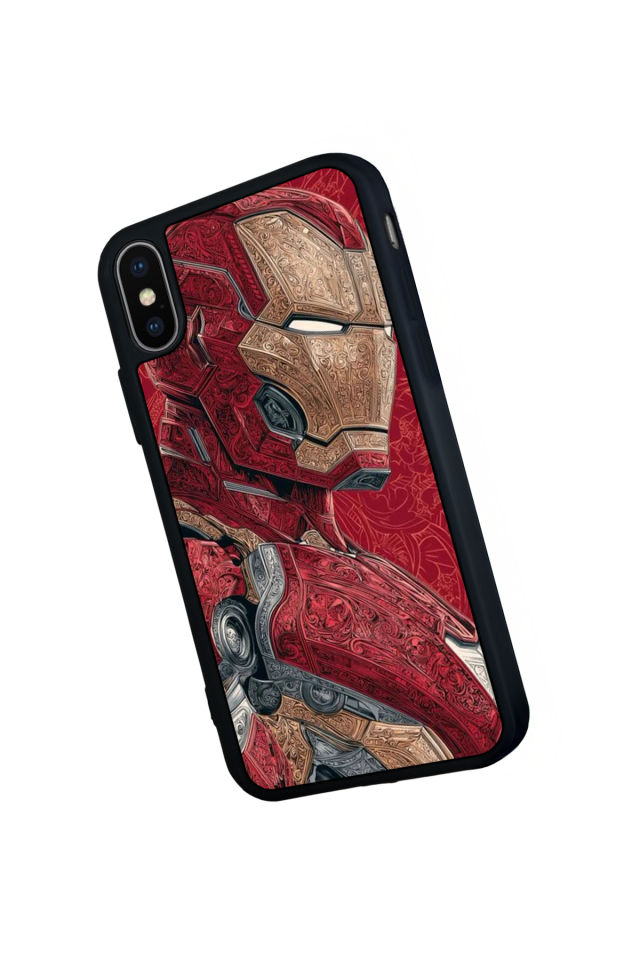 iPhone XS Max Uyumlu  Iron Man ( Demir Adam ) Tasarımlı Glossy Premium Kılıf
