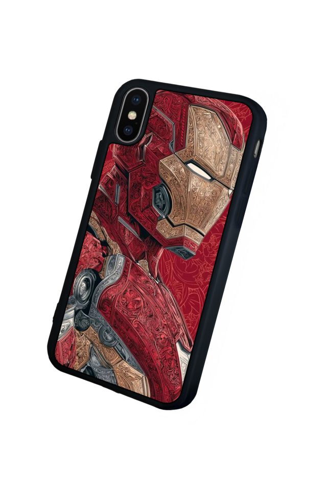 iPhone XS Max Uyumlu  Iron Man ( Demir Adam ) Tasarımlı Glossy Premium Kılıf