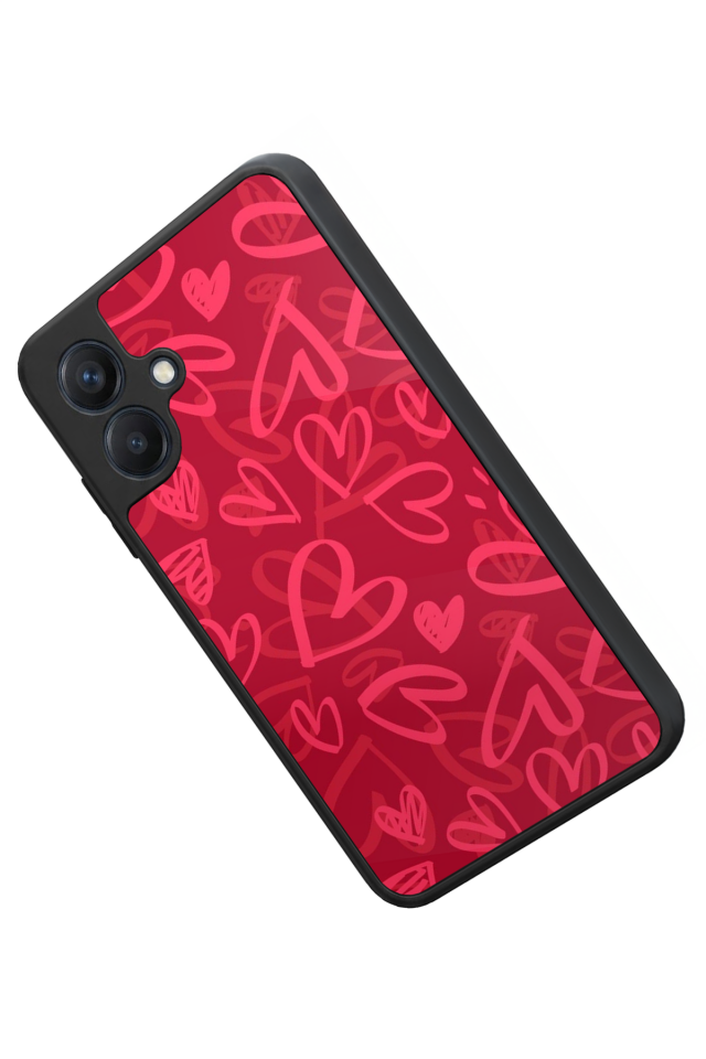 Samsung Galaxy A07 Uyumlu Kalp Love Tasarımlı Glossy Premium Kılıf
